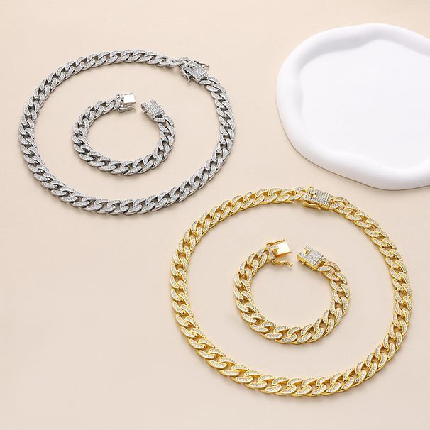Chain Hip Hop 13mm Single Row Full Diamond Thick Cuban Necklace Men's Fashion Label_ipsvogv.com