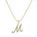 Pendant Necklaces Personalized CZ A-Z Alphabet Necklace Jewelry Gold Plated Initial Letter Cursive Old English_ipsvogv.com