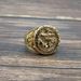 Titanium Steel/Stainless Steel Color-Retaining Gold-Plated American Navy Anchor Eagle Men's Ring_ipsvogv.com