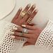 exaggerated pearl glossy niche geometric ring personality ins line wide joint ring jewelry_ipsvogv.com