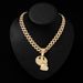Yiwu Full Diamond Expression Pendant Cool Hip Hop Men's Cuban Necklace Jewelry_ipsvogv.com