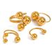 Women's Jewelry Stainless Steel Gold Ball Ring K Gold Exaggerated Fashion Ring Female Simple And Generous_ipsvogv.com