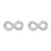 Minimalist Korean version of the Mobius set of earrings S925 silver needle niche design eternal infinity symbol 8 shaped earrings_ipsvogv.com