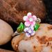 Cao Shi SHEIN Overseas New Handicrafts Sweet Flowers Enamel Colorful Drip Glue Ring Valentine's Day Gift Accessories_ipsvogv.com