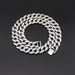 Hip Hop Miami 15mm Cuban Men's And Women's Trendy Thin Style Set With Full Diamond Hiphop Necklace Collar Chain_ipsvogv.com