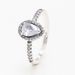 Women's Jewelry Shining Pear Shaped Halo Ring Fashionable Light Luxury Fire Pear Water Drop Diamond Ring Paper Ring Gift Surprise_ipsvogv.com
