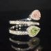 Cao Shi's Niche Light Luxury Socialite Ring, Daily Sweet Princess Birthday Accessory, Droplet Shaped Multi Circle Ring_ipsvogv.com