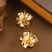 French Antique Style Diamond Inlaid Three-dimensional Metal Flower For Women With A Sense Of Light Luxury, Fashion, And_ipsvogv.com
