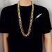 Internet Celebrity Hip-hop Exaggerated Big Chain Gold Necklace Personality Domineering Men's Metal Pendant Personality Simulation Props_ipsvogv.com