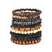 Minimalist new style set with female personality, wooden bead multi-layer design, niche bracelet, geometric bracelet_ipsvogv.com