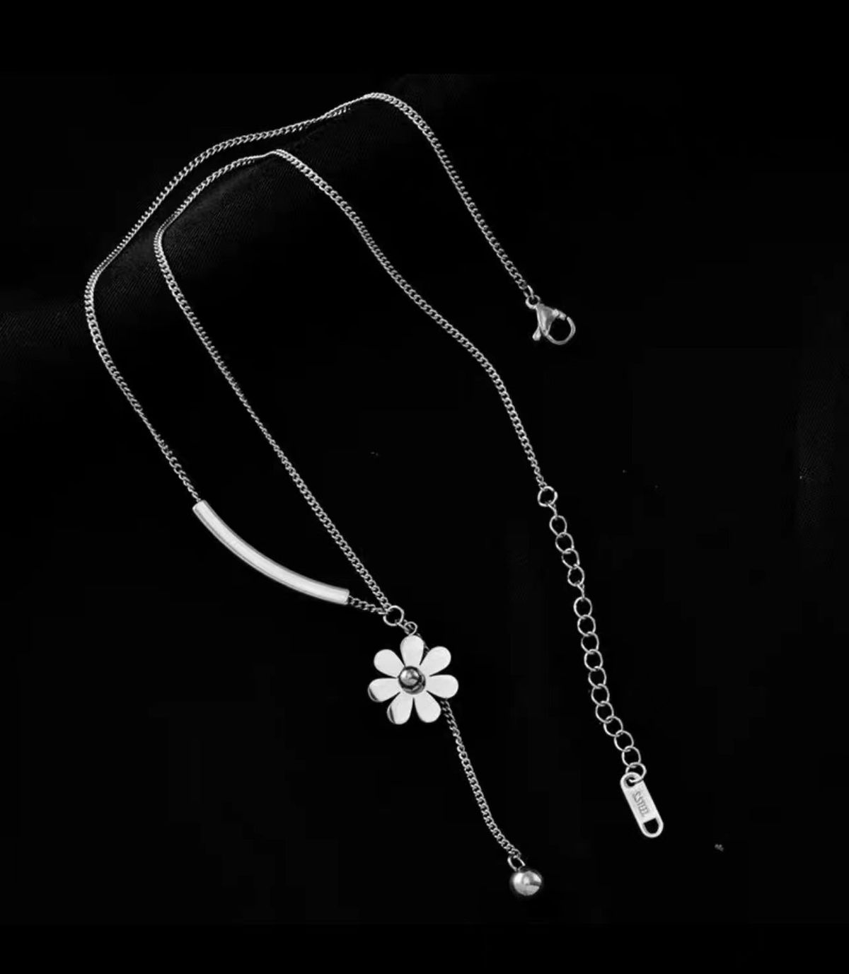 Little Daisy Necklace, Female Titanium Steel, Colorless And Cool Style, Celebrity Tassels, Exquisite Collar Chain,_ipsvogv.com