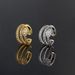 Unisex simple chain piercing ear bone studs for women double zircon screw mini ear studs popular earrings_ipsvogv.com