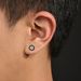 Yamaler 1 Pair Ear Studs Roman Numerals Round Hip Hop Punk Gift Mini Bling Rhinestone Men Earrings Fashion Jewelry_ipsvogv.com