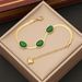 Fashionable high-end and minimalist emerald titanium steel blade chain bracelet_ipsvogv.com