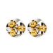 L Designer Style Gold Brass Metal Minimalist Round Ball Three-Dimensional Disc Earrings Heavy Craft Ear Jewelry_ipsvogv.com