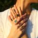 Stainless Steel Glass Zirconium Exaggerated Ring High End Ins Open Ring Titanium Steel Female Jewelry_ipsvogv.com