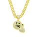 Emoji Angry Middle Finger Expression Full of Diamond Pendant Cuban Chain Personalized Hip Hop Trendy Necklace_ipsvogv.com
