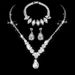 Hot Selling Bridal Jewelry Claw Chain Rhinestone Set Three-Piece Accessories Necklace Studio Props_ipsvogv.com