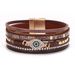Women's Jewelry Bohemian Style Devil's Eye Diamond Leather Bracelet Simple Style Fashion Bracelet_ipsvogv.com