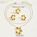 Feng Women's Necklace Jewelry Set with Colored Earrings Ins, a niche C-letter design ring_ipsvogv.com