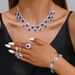 Women’s Jewelry Set Fashion Jewelry Necklace Earrings Bracelet Ring Set Female Bride Wedding Accessories Dress Jewelry Water Drop_ipsvogv.com