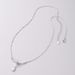 Sterling Silver Inlaid Diamond Ribbon Bow Necklace For Women Simple INS Style Exquisite Sugar Cube Zirconia Clavicle_ipsvogv.com