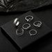 New Ancient Silver Crescent Pearl Geometry Palm Women's Adjustable Ring Set With 6 Rings_ipsvogv.com