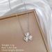 Fashion Three-leaf Grass Necklace Women Grass Flower Dazzling Temperament Flower Clavicle Chain Versatile Pendant Trendy_ipsvogv.com