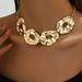 Geometric Fashion OL Irregular Metal Necklace for Niche Wrinkle Design, Women's Clavicle Chain Versatile Accessories_ipsvogv.com