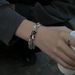 Titanium Steel Black Zircon Couple Bracelet Female Summer Ins Cold Style Hip Hop Trendy Cool Niche Design Hand Jewelry_ipsvogv.com