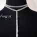Women's Jewelry Sexy T Shaped Super Flash Full Diamond Double Layer Necklace Long Chain Clavicle Chain Necklace_ipsvogv.com