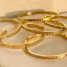 New Waterproof Stainless Steel Stacking Open CZ Cuff Bangles Gold Plated Star Zircon Bracelet Women INS Summer 2022_ipsvogv.com