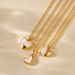 Popular mother of pearl clavicle necklace retro color preserving copper plated K real gold temperament high end business love necklace_ipsvogv.com