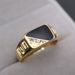 Jewelry Creative Triangle Drip Oil Men's Ring_ipsvogv.com