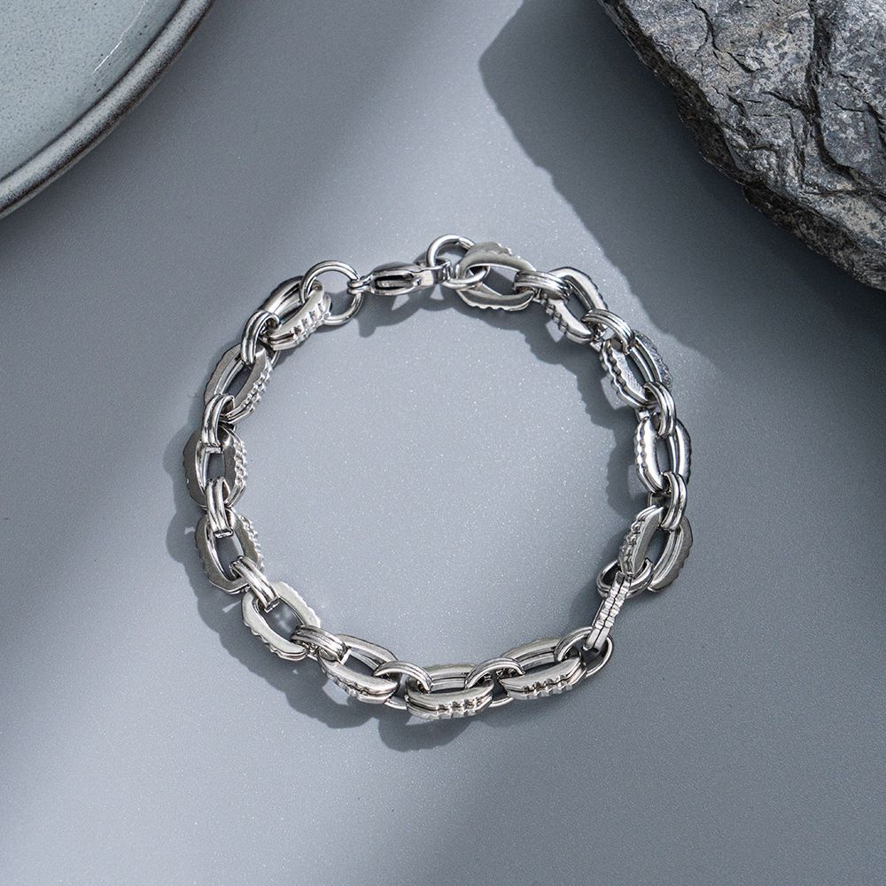 New Ins Style Stainless Steel Bracelet For Men Hip-Hop Fashion Personality Gold Chain Jewelry_ipsvogv.com
