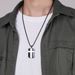 Stainless steel cross military card enhanced pendant titanium steel dog tag_ipsvogv.com