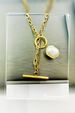 Trendy And Cold Breeze Freshwater Pearl Pendant With Multiple Layered Necklaces For Women's Titanium Steel Collar_ipsvogv.com
