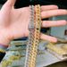 Men's Gold Hip Hop Style Oval Alloy Full Diamond Necklace Men's Jewelry Hip Hop Cuban Chain Fashion Men's Jewelry_ipsvogv.com