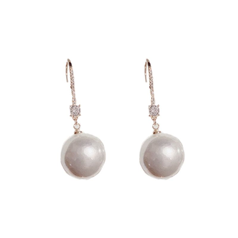 High-End Sense Temperament Zircon Pearl Ear Hooks Light Luxury Commuting Fashion 2023 New Trend Versatile Earrings For_ipsvogv.com