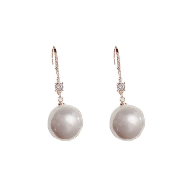High-End Sense Temperament Zircon Pearl Ear Hooks Light Luxury Commuting Fashion 2023 New Trend Versatile Earrings For_ipsvogv.com