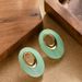 French New Personalized Antique Style Chalcedony Earrings, Women's High-end Feeling, Light Luxury, Elegant_ipsvogv.com