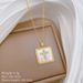 【 】 Square Cross Luxury Charm Gorgeous Full Diamond Necklace Women's Versatile Clavicle Titanium Steel Chain_ipsvogv.com