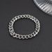 Titanium Men's Cuban Trendy Six-Sided Thick Stainless Steel Precision Polished Bracelet CE618_ipsvogv.com
