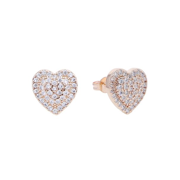 Women's Jewelry Heart Shaped Zircon Earrings Niche Design High End Earrings Accessories_ipsvogv.com