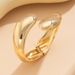 Hip Hop Futuristic Metal Glossy Bracelet, Trendy Ins Geometric Texture Water Drop Hug Bracelet Woman_ipsvogv.com