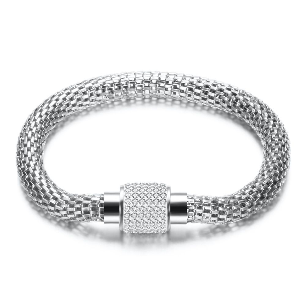 Women's Jewelry Cable Wire K Gold Steel Band Diamond Stainless Steel Bracelet_ipsvogv.com