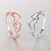 Creative jewelry, romantic love jewelry, simple platinum plated couple rings_ipsvogv.com