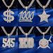 Hot Selling Hip-Hop Full Diamond Fashion Number Dollar English Alloy Rhinestone Pendant Special_ipsvogv.com