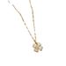 Titanium Steel 【 】 Aurora Four Leaf Flower Charm Micro Inlaid Diamond Necklace Women's Exquisite Style Ins Internet Red 【 】_ipsvogv.com