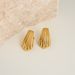 Summer INS Retro Plated Titanium Steel Feather Line Vertical Grain Earrings_ipsvogv.com